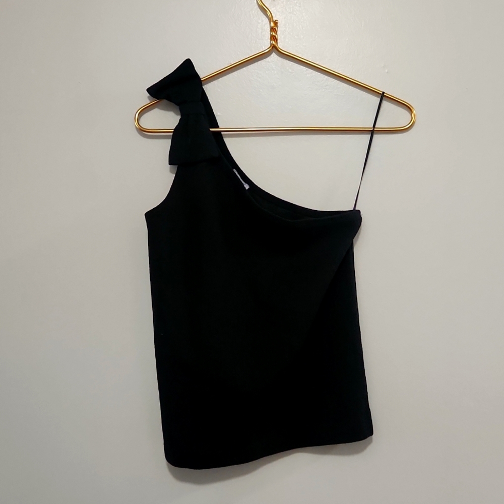 New J.Crew black one shoulder top